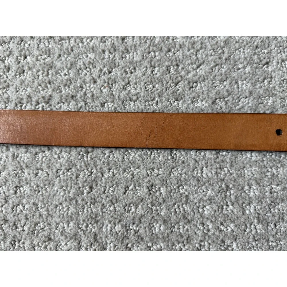 Martin Dingman Lizard Grain Italian Calfskin Leather Belt Sz 36 Handmade USA